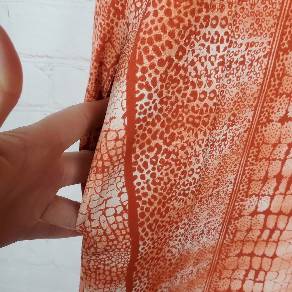 NATORI Panther Zip Caftan Dress Size S Kaftan Long Sleeve Nightgown Lounge Maxi - Picture 9 of 13